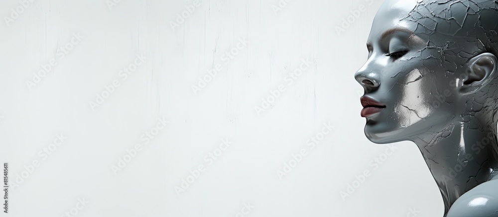 Fototapete an image with a silver background providing ample space for copying