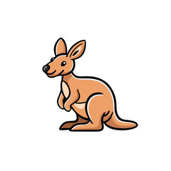 Obraz premium Kangaroo Doodle Art: Whimsical Sketch of an Iconic Zoo Animal