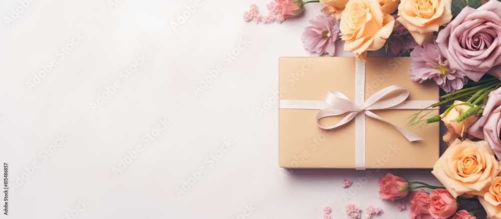 Aufkleber a light background showcases a top down view of various elements including a blank note kraft envelo