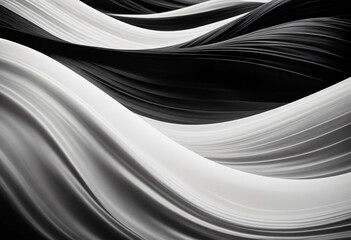 A soft and smooth digital illustration of silk-like waves blending pastels of black and white