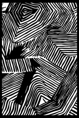 Abstract black and white pattern. For use in graphics. Minimalist illustration for printing on wall decorations