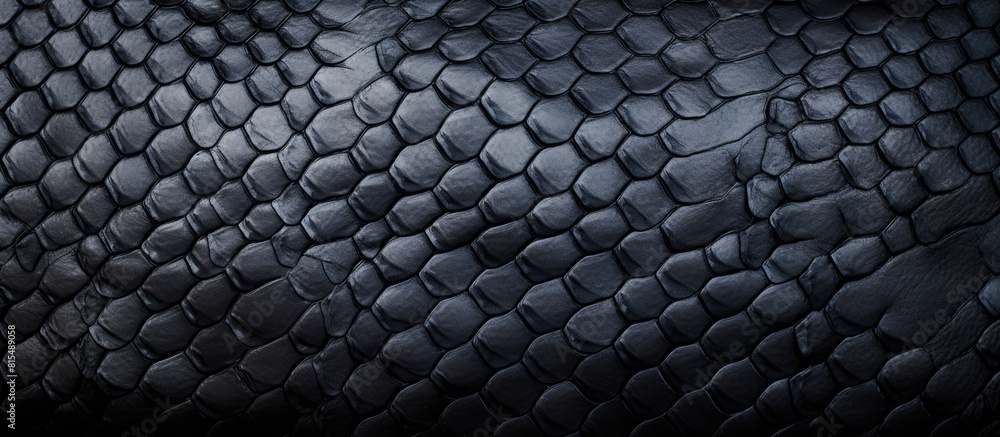 Aufkleber A textured black python leather creates a captivating background with a distinct skin pattern Ideal for a copy space image