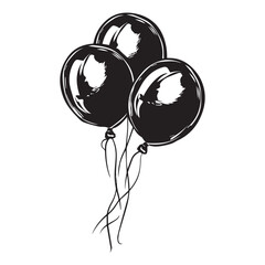 Black simple comic balloon design logo icon on white background