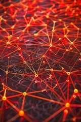 An intricate digital tapestry of a telecommunications network