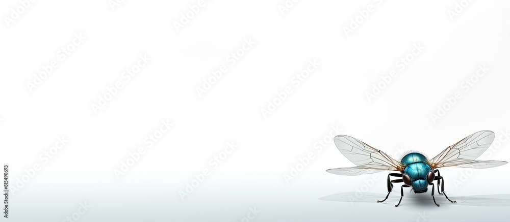 Aufkleber There is a still fly on a white background leaving room for text Simple and with space for copy. Creative banner. Copyspace image