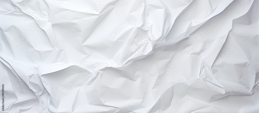 Aufkleber an abstract background with a crumpled white paper provides a blank space for adding text or images.