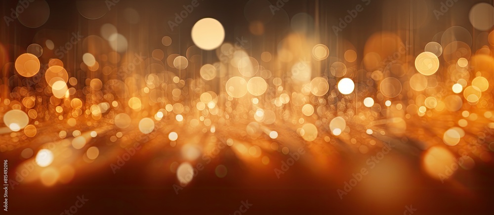 Poster an abstract background with orange light bokeh providing ample copy space for images