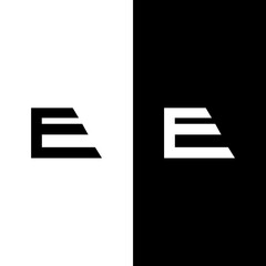 E creative letter logo design