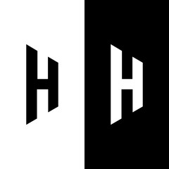 H creative letter logo design