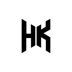 HK creative letter logo design