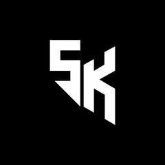 SK creative letter logo design