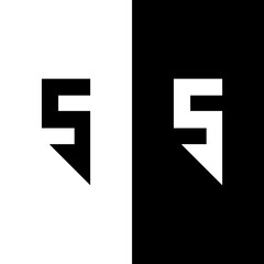 S creative letter logo design