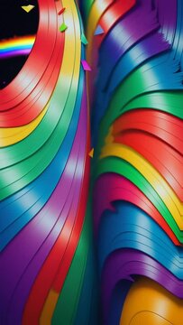 LGBT+ color abstract swirl line, gay pride flag colors for abstract background
