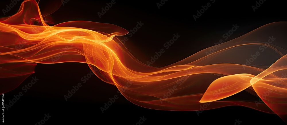Poster the image shows orange smoke against a black background with ample copy space for creative use