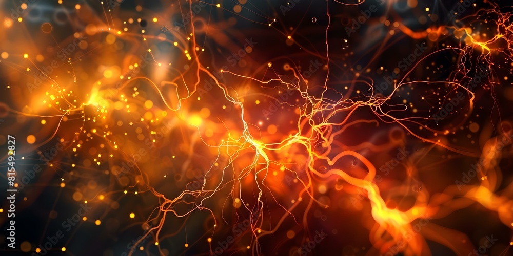 Poster digital background with neural networks storage sound graphics for science education. concept scienc
