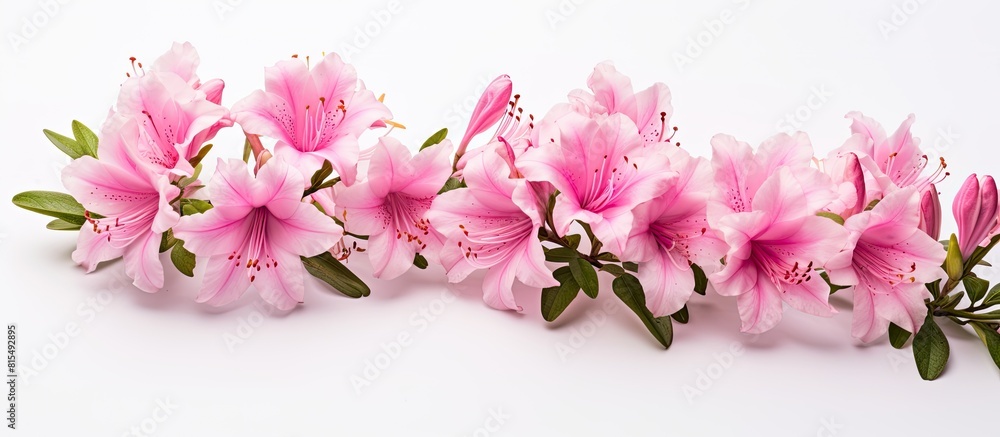 Aufkleber ideal for backgrounds and textures this close up image captures isolated pink azalea flowers against