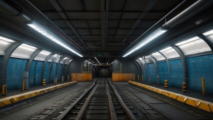 Obraz premium Subway lines in the capital