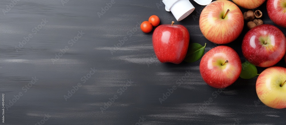 Poster student s desktop with copy space image to regain strength after a workout it is recommended to cons