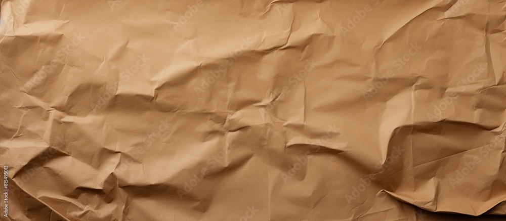 Poster An image of a crumpled brown paper with empty space for copying. Creative banner. Copyspace image