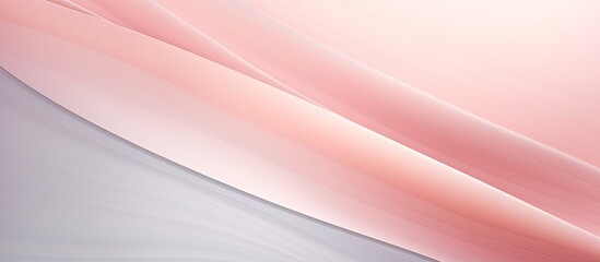 Minimal geometric shapes and lines in pastel pink and light gray colors create an abstract colored paper texture background that offers ample space for copy