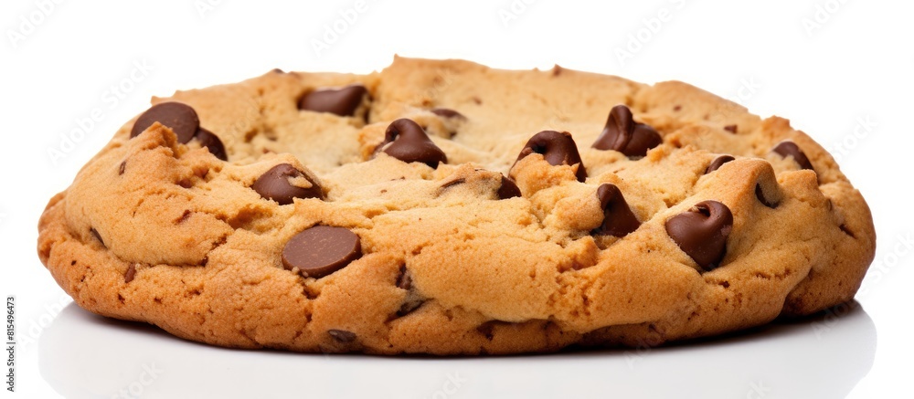 Aufkleber a close up copy space image of a delicious chocolate chip cookie isolated on a white background temp