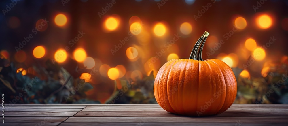 Poster The pumpkin emits a soft warm glow creating an enchanting ambiance Copy space image