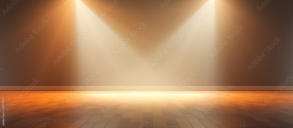 Poster unique sunlight background with a spotlight like reflection shining between the walls creating a cap