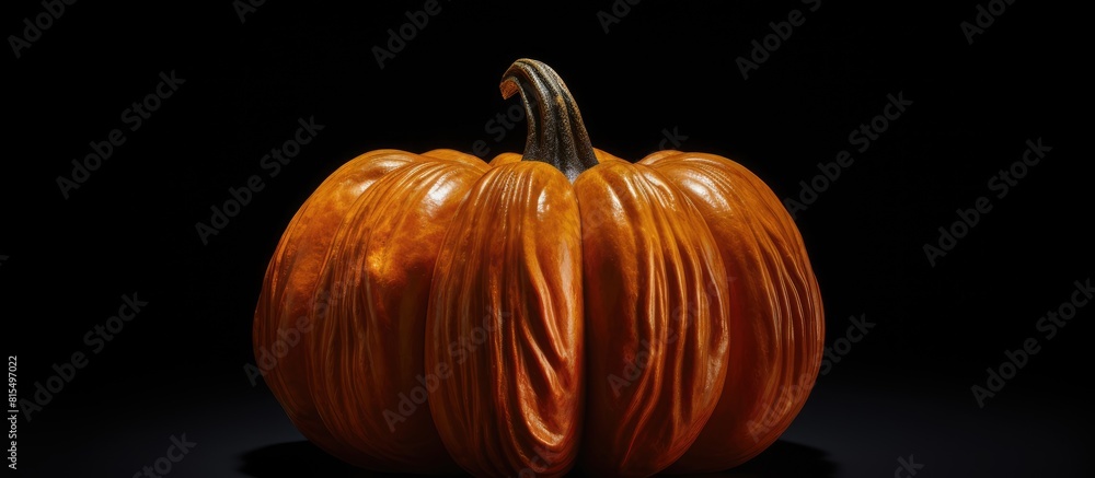 Poster a pumpkin made from dried orange carved for jack s halloween lantern set against a dark background w
