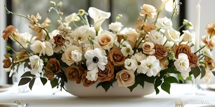 Innovative technology used to design stunning neutral flower arrangements for events. Concept Event Design, Floral Arrangements, Innovative Technology, Neutral Color Palette, Stunning Decor