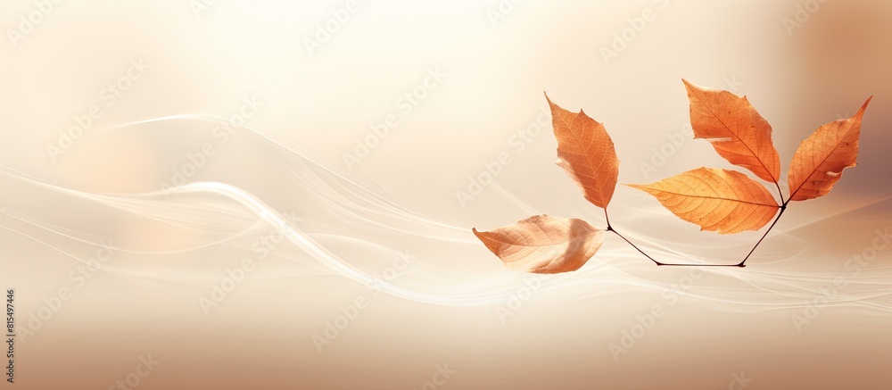 Poster An abstract fall concept photo with a brown leaves background capturing the essence of autumn The image offers ample copy space for creative use