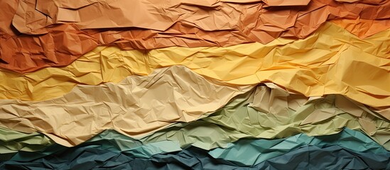 An abstract background featuring the textured appearance of colored cardboard paper resembling a recycled nature inspired image. Creative banner. Copyspace image