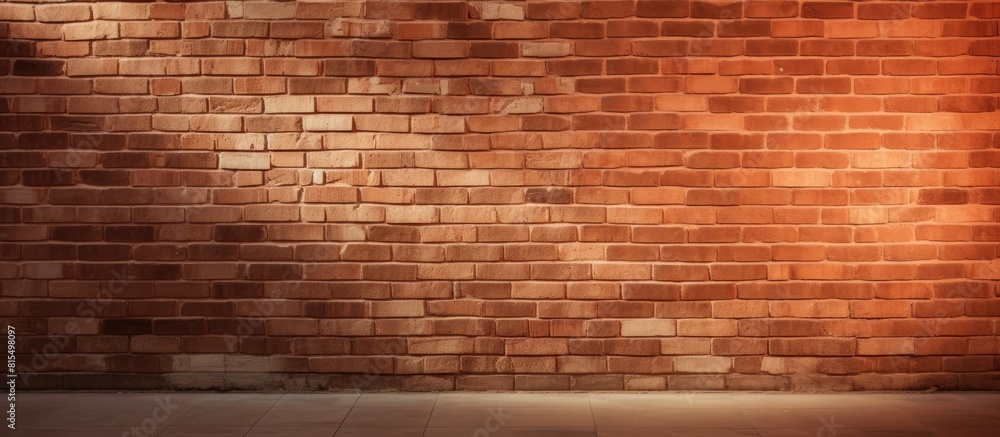 Poster A textured red brick wall with light and shadow creating an abstract background This copy space image showcases the concept of structure and can be used as a wallpaper