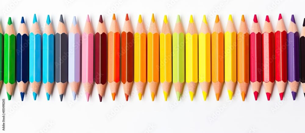 Aufkleber A copy space image of color pencils placed on a white background leaving ample room inside for text