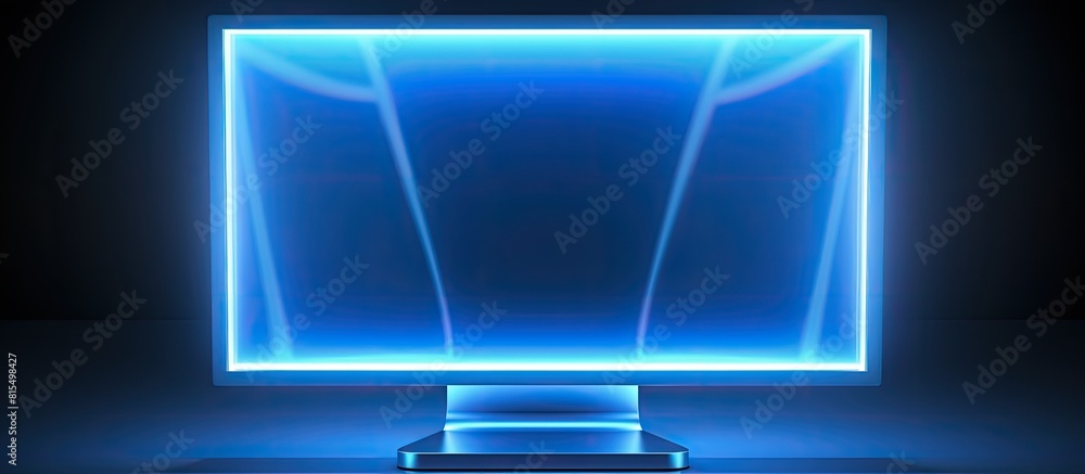 Poster technology concept of a pc computer monitor with a blank screen offering a perfect copy space image