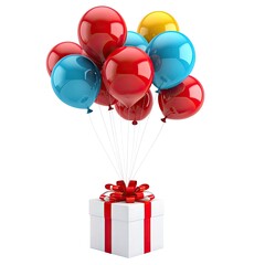 Birthday gift birthday balloon isolated on white background 
