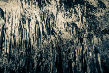 the atmosphere in the dark cave in Thailand