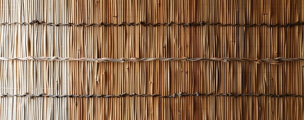 A traditional tatami wall panel, bringing Japanese simplicity and texture