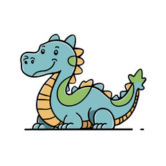 Obraz premium Dragon Doodle Art: Majestic Illustration of a Legendary Creature