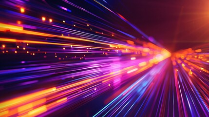 Vibrant abstract technology background in shades of purple and orange.