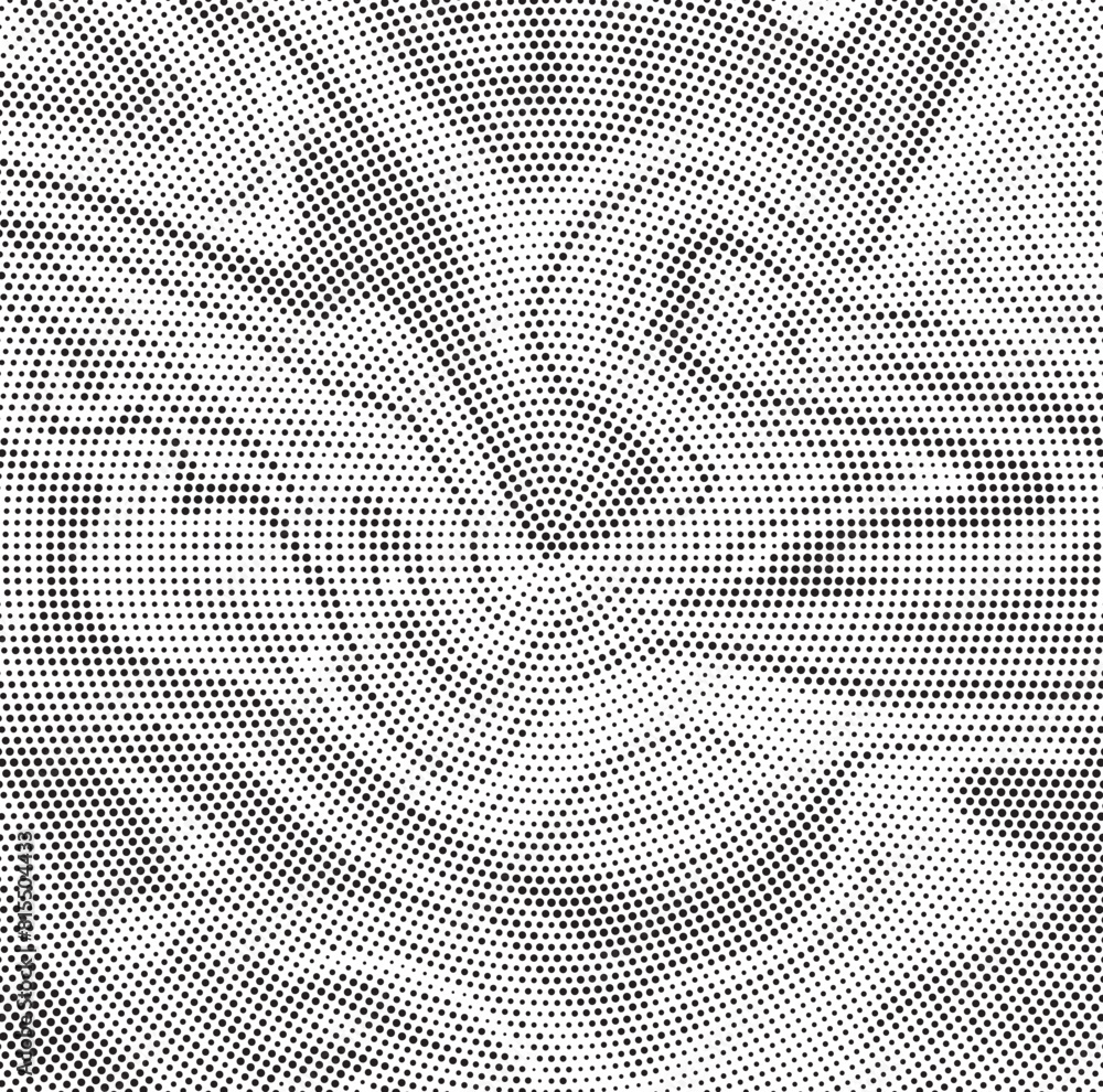 Poster abstract black and white psychedelic seamless dotted marble pattern with hallucination swirls. vecto