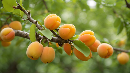 branch of a apricot tree