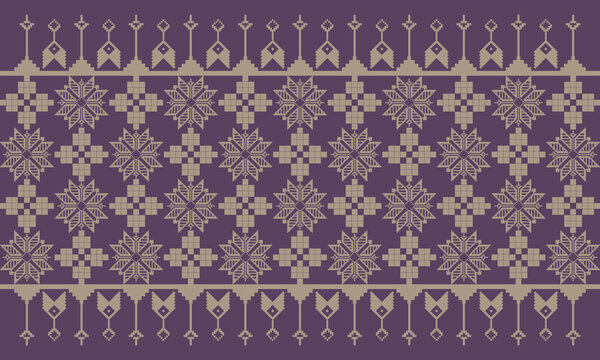 Vector - Batik songket,ulos, ikat and aztec pattern traditional background design batik pattern
