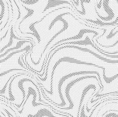 Abstract black and white psychedelic seamless marble pattern with hallucination swirls. Vector liquid monochrome acrylic texture. Flow art. Tie dye simple artistic effect.