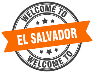 Welcome to El Salvador stamp. El Salvador round sign
