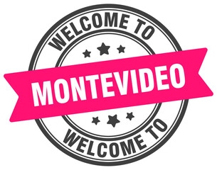 Obraz premium Welcome to Montevideo stamp. Montevideo round sign