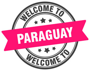 Welcome to Paraguay stamp. Paraguay round sign