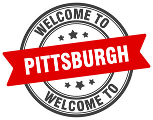 Fototapeta premium Welcome to Pittsburgh stamp. Pittsburgh round sign