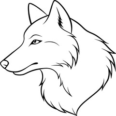 wolf head vector