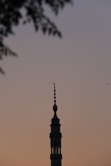 Obraz premium mosque at sunset