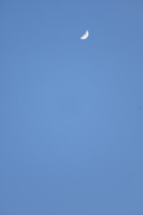 moon in the blue sky